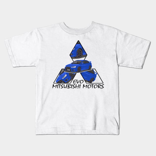 Mitsubishi Lancer EVO X Kids T-Shirt by T-JD